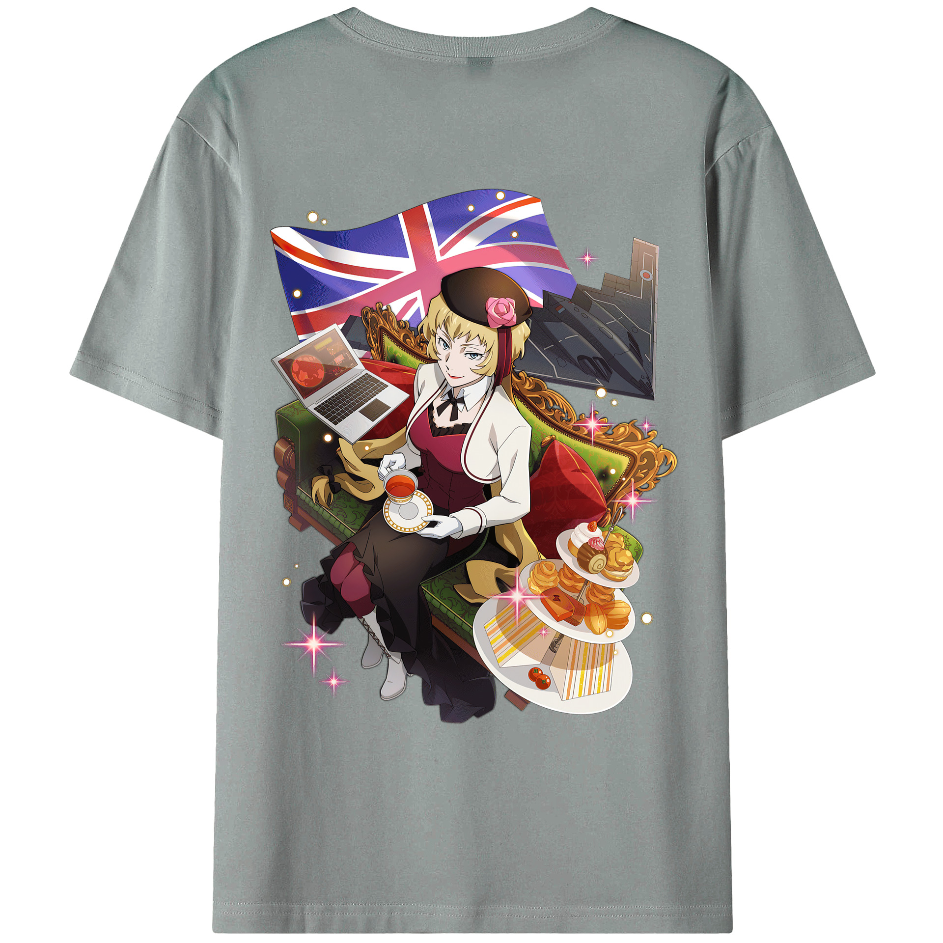 （画像用） 文豪ストレイドッグス Bungo Stray Dogs 綿100％ メンズ半袖Tシャツ（バックプリント） 通気性